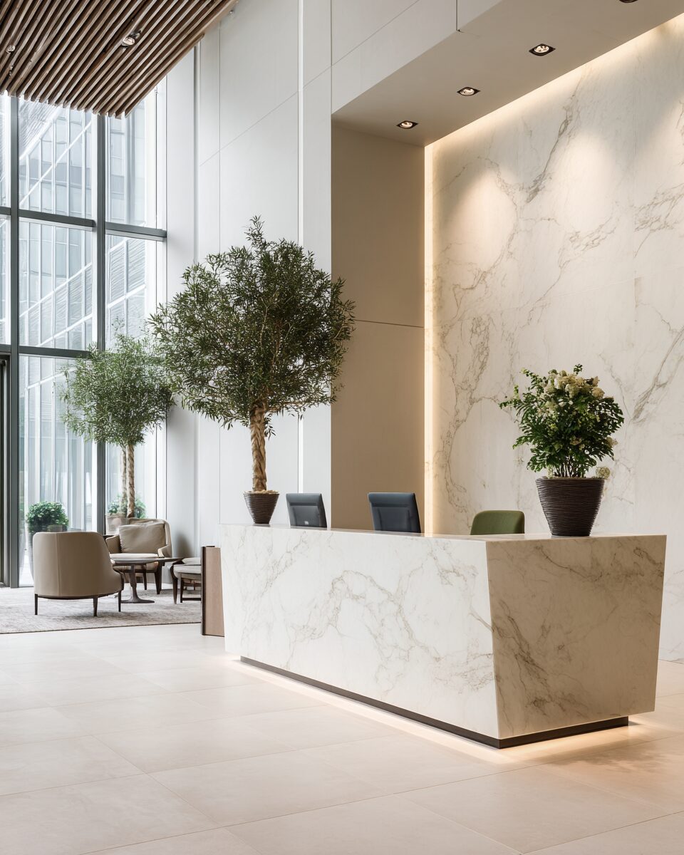 Contact Clean Contracts UK Welcoming UK office reception representing the Clean Contracts UK contact experience for commercial cleaning enquiries.