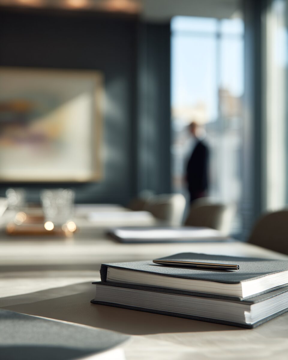 Editorial UK boardroom interior representing the measured, evidence-led approach Clean Contracts UK takes to commercial cleaning contract analysis.